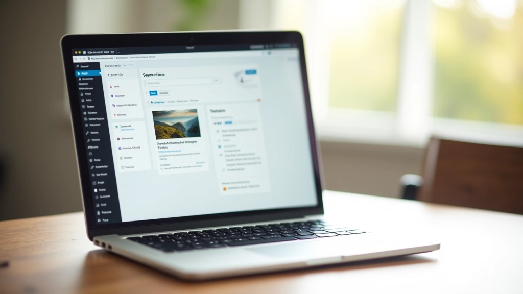 Schermo del computer che mostra il pannello di controllo WordPress con vari temi visualizzati