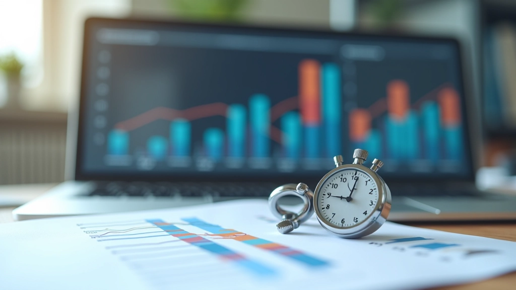 Cronometro e grafico di velocit√† mostrando le metriche di performance del sito web